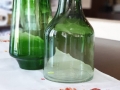 Zelené vázy zo skla