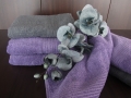 Klasické uteráky fialové a sivé