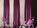 Romantická fialová záclona