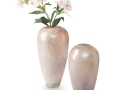 Jemné ružové vázy zo skla